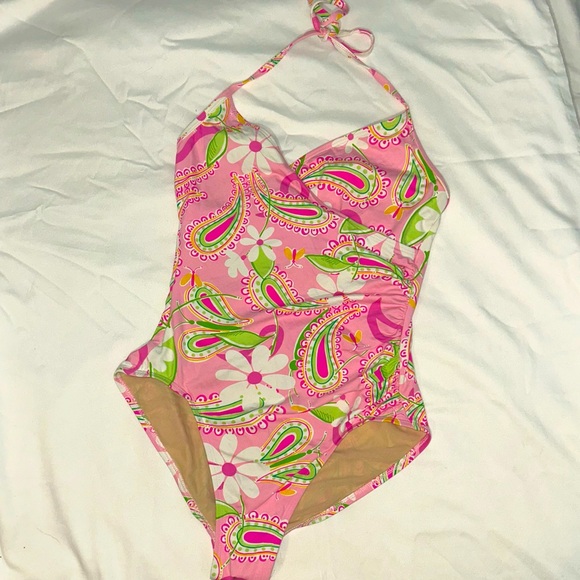 Vintage Lily Pulitzer original Paisley pink one piece swimsuit Lily Pulitzer - Picture 6 of 12